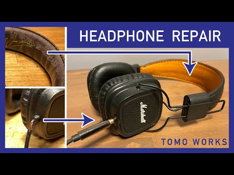 【ジャンク修理】ボロボロのヘッドホンを修理&改造　ヘッドバンド張り替え　ケーブル着脱式 HEADPHONE REPAIR