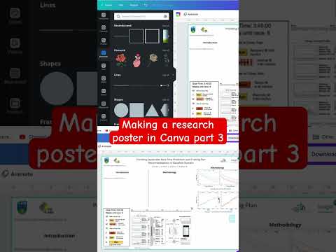 How to make a research poster in Canva part 3 #canva #tutorial #research #poster #phdstudent