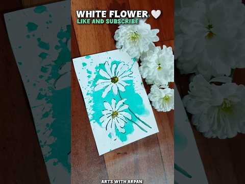 White Flower Drawing 💮 #shorts #youtubeshorts #art #flowers #doodle #trending