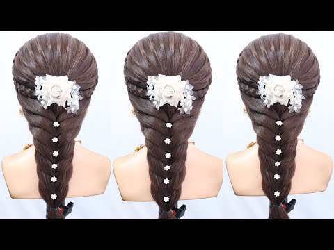 Different & Amazing ponytail Hairstyle For Wedding Girl |Hairstyle Tutorial  For Receptions Party