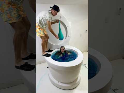 Super MEAN BOY Tricked Me with Balloon Prank in the Worlds Largest Toilet #shorts