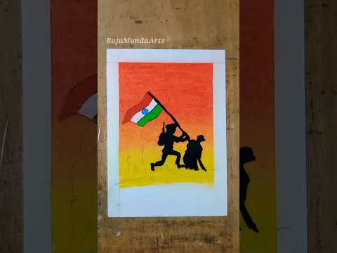 Indian Army Drawing || oil pastels drawing #india #armylover #shorts