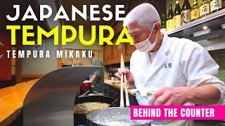 Behind the Counter at a Local Japanese Tempura Restaurant