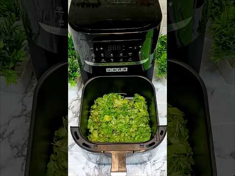 Dry Coriander Leaves in an Air Fryer | Quick 6-Minute Hack #ourfoodlab