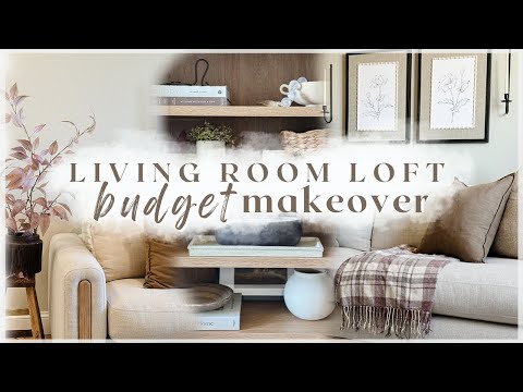 LOFT MAKEOVER for $300! transforming my living room on a major budget w/ Walmart