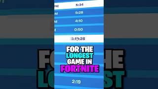 The LONGEST Game In Fortnite. (World Record)