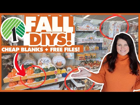 Grab these CHEAP Dollar Tree items to DIY AMAZING Budget Fall & Halloween Decor with Vinyl 🙌