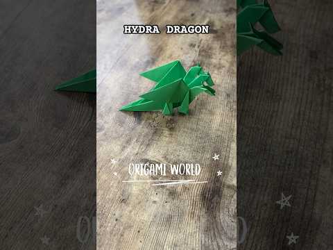 EPIC ORIGAMI HYDRA DRAGON: 3-HEADED DRAGON ORIGAMI WORLD TUTORIAL | DIY PAPER DRAGON STEP BY STEP