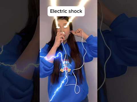 Electric shock#shrots #electricity #funny #charging #iphone #comedy