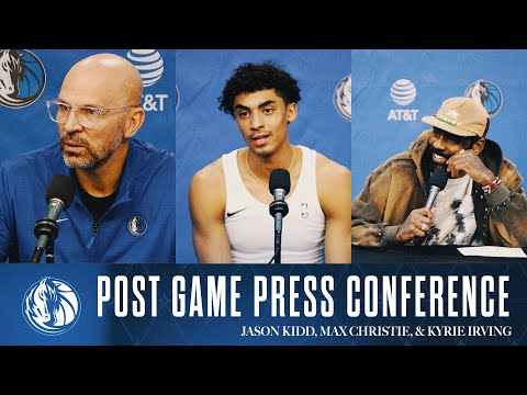 Jason Kidd, Max Christie, & Kyrie Irving | Post Game vs GSW | 02/12/25