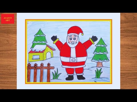 Santa Claus Drawing Very Easy ||  Merry Christmas Drawing Easy || Santa Claus Drawing ||