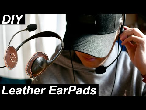 【DIY】ヘッドセットのイヤーパッドをレザーにしてみました。Leather EarPads　for Headset