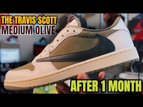 THE TRAVIS SCOTT MEDIUM OLIVE JORDAN 1 LOW AFTER 1 MONTH OF ITS RELEASE …IS IT STILL YOUR FAVORITE ?