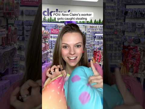 POV: new Claire’s worker gets caught stealing (part 1) #pov #povcomedy #skit #claires #earpiercing