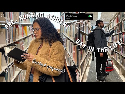 A DAY IN THE LIFE OF A PRE-NURSING STUDENT | first day of spring semester, morning with me vlog