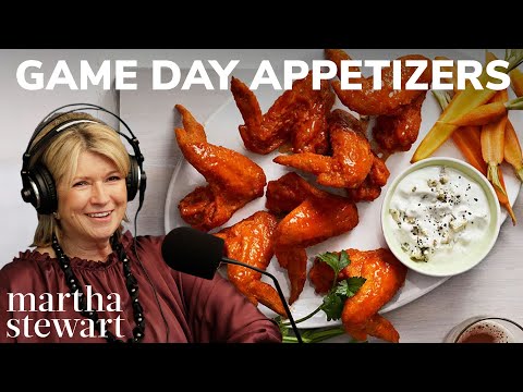 Martha Stewart's Best Game Day Appetizers | Cheese Ball, Chicken Wings, and Crudités