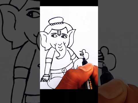 Easy lord ganesha drawing  for beginners #shorts #lordganesha #viralvideo