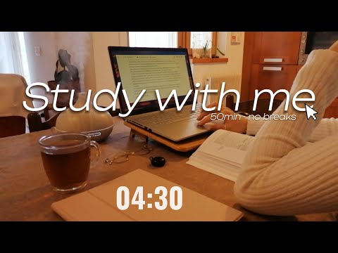 50 MIN STUDY SESSION - Study with me for almost one hour with no breaks and calm lofi music