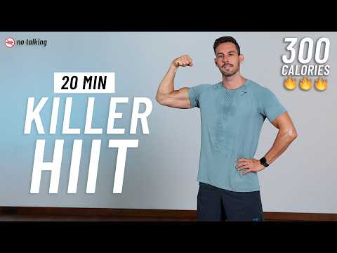 20 MIN KILLER HIIT WORKOUT - Full Body, No Equipment, No Repeats