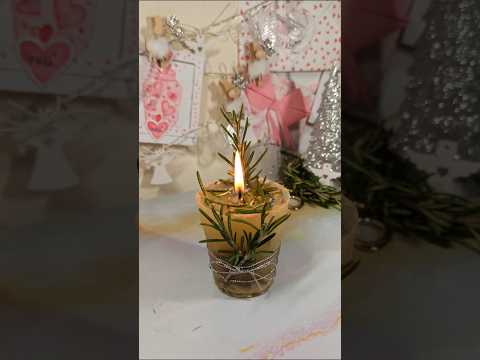 DIY aroma candle idea 🕯️🌿🤍 #diy #creative #craft #shorts #christmas #handmade #candle #satisfying