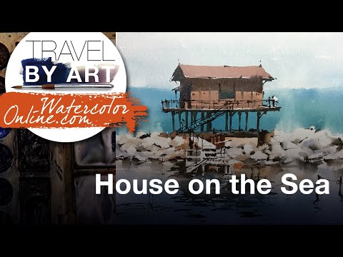 #277 Travel By Art, Ep. 128: Ancona, Italy (Watercolor Landscape Demo)