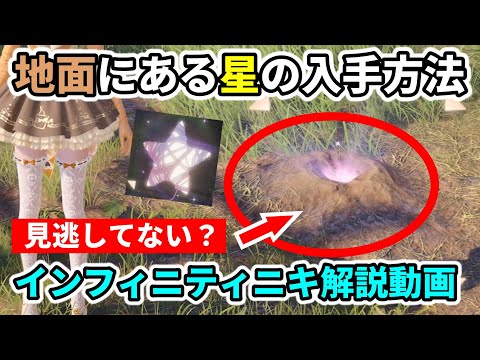 光る地面に埋まった「奇想の星」入手方法解説！ミミズの穴【インフィニティニキ】