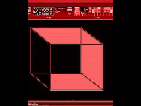 3D STAR AND CUBE DRAWING IN MS PAINT | #mspaint #art #drawingtutorial