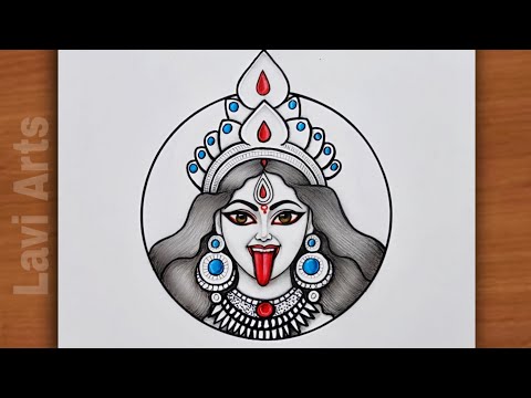 Maa Kali drawing- Pencil Sketch | Mata kali drawing | Lavi Arts | Drawing Pictures | Chitra