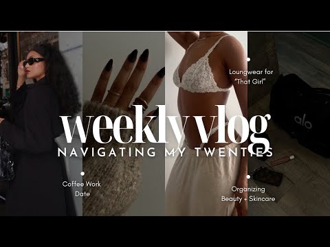 ATL VLOG: Coffee Work Dates | Loungewear Haul | What I'm Wearing | Makeup + Skincare Organization