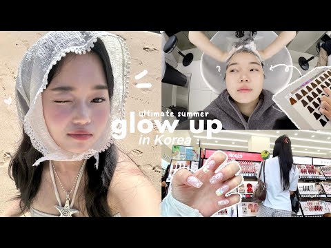 EXTREME glow up in KOREA for SUMMER 2024🍒: $1000 skin treatments, kpop nail artist, haul etc