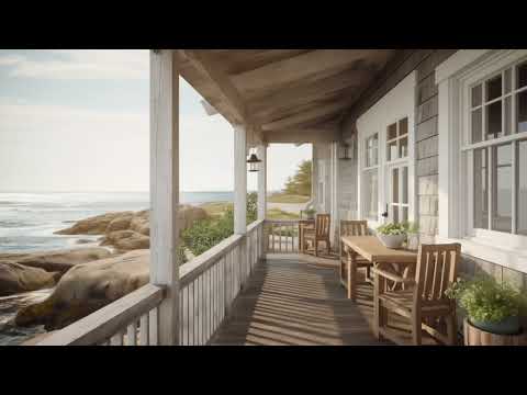 Cozy Oceanfront Ambience with Relaxing Ocean Sounds | White Noise ASMR for Relaxation & Focus