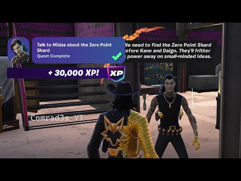 Talk to Midas about the Zero Point Shard Fortnite