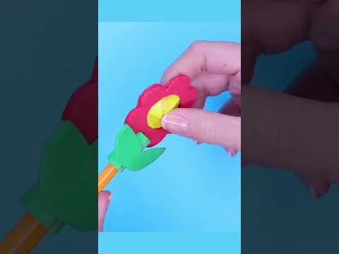 DIY pop it pencil topper 🌸 handmade fidget toy pop it #shorts #justclayitus #art