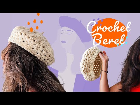 The Gourmet Beret ₊‧ Free Crochet Pattern ⋅˚₊‧ 𐙚 ‧₊˚ ⋅ très chic 👩‍🎨