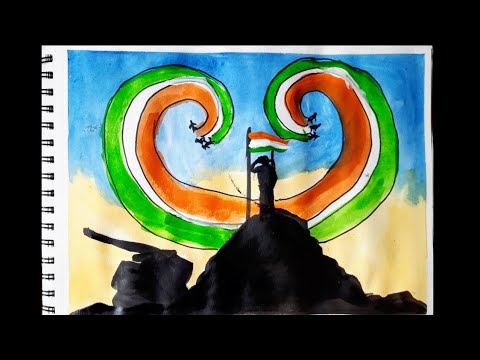 Republic day drawing for beginners/Happy republic day/#viral #art