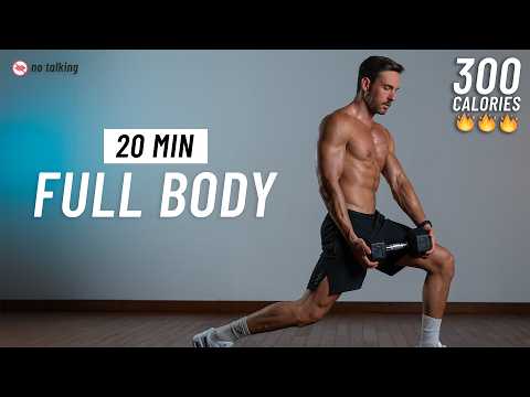 20 MIN FULL BODY HIIT Workout With Weights At Home - No Repeat, No Jumping