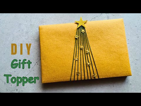 Easy Gift Topper for Christmas | Gift Wrapping for Christmas | Christmas tree gift topper #christmas