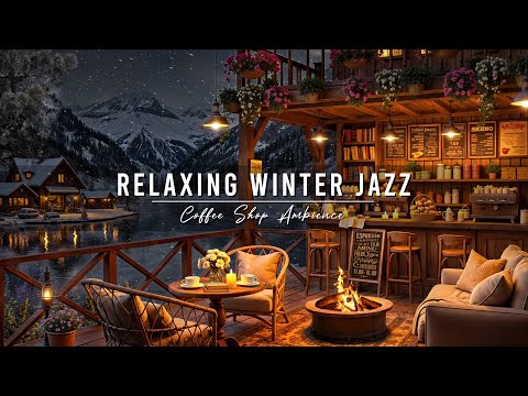 Jazz Relaxing Music at Cozy Winter Porch Ambience for Work, Study ⛄ Smooth Jazz Instrumental Music