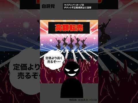 マイナンバーカードをチケット不正転売防止に活用【LDP TOPICS】1分解説