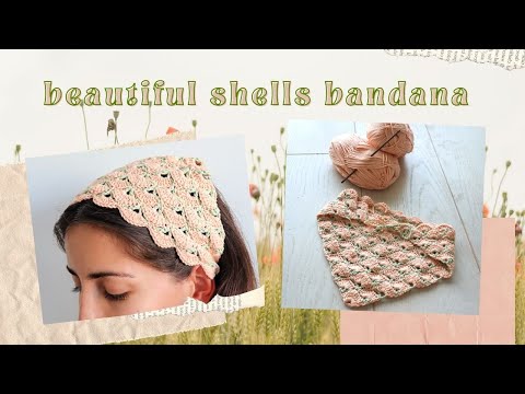 Beautiful Shells Bandana \\ Crochet Pattern🌻