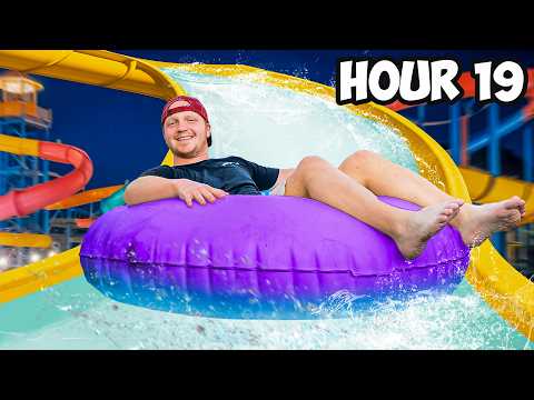 24 Hours Overnight In My Waterpark!