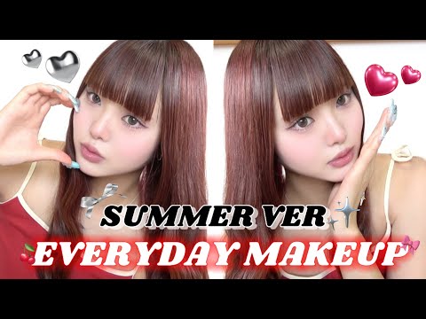 激盛れする夏の毎日メイク🩷🌺summer ver everyday makeup✧*｡