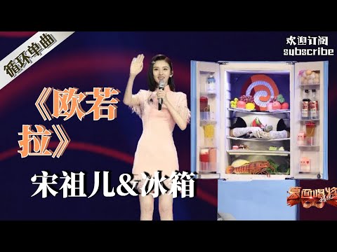 你见过会唱歌的冰箱么？宋祖儿家就有一个！#宋祖儿  #尹毓恪 《欧若拉》