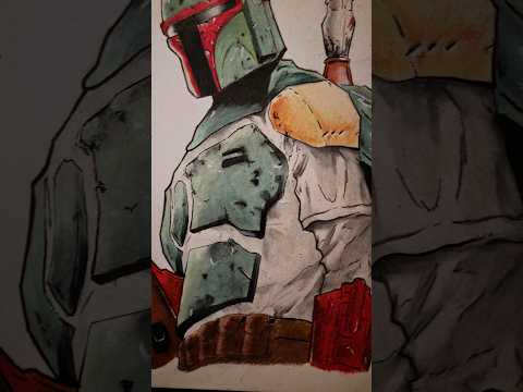 Boba Fett // Drawing // #starwars #draw #fyp #sketch #bobafett #foryou #viral_video