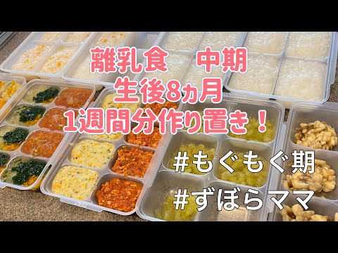 #7[生後8ヶ月]離乳食中期1週間分作り置き！もぐもぐ期。