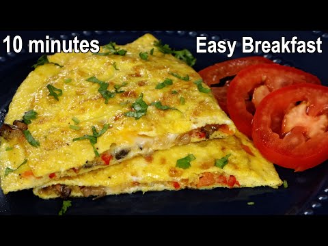 10 Minutes Easy Breakfast Recipe | How to make Cheese Omelette at Home