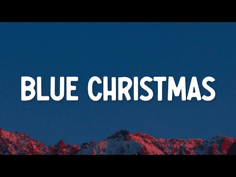 Elvis Presley - Blue Christmas (Lyrics)