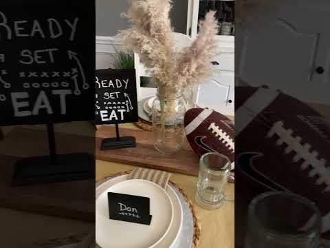 Are You Ready for Some Football? Super Bowl | Football party | tablescape | entertaining at home