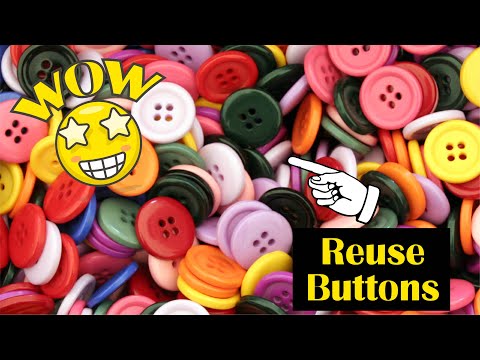 Waste Button Craft Idea | Reuse old Buttons | Room Decor | @CraftStack