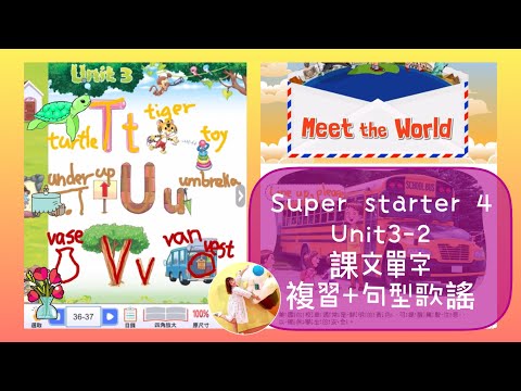 二年級 Super starter 4 Unit3-2課文單字複習+句型歌謠